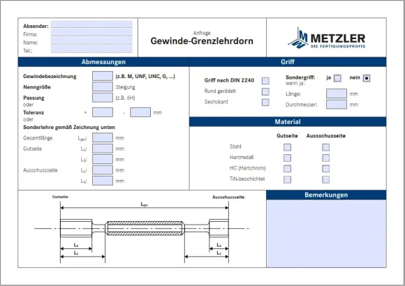 Gewinde-Grenzlehrdorn