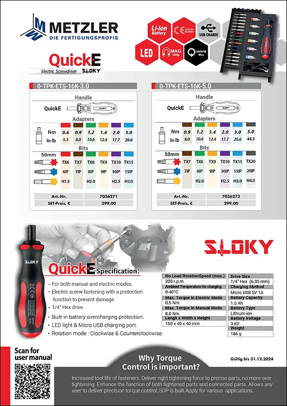 SLOKY Quick E Schraubendreher Set