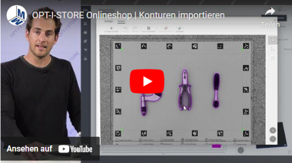 OPT-I-STORE Onlineshop | Konturen importieren