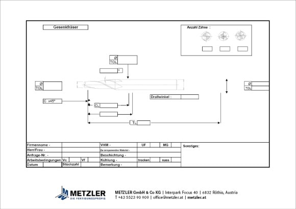 Gesenkfräser kegelig