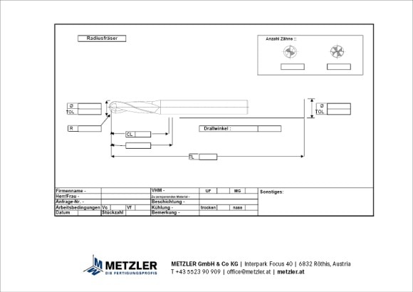 Kugelfräser kegelig