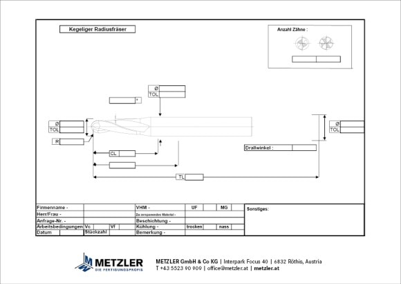 Gesenkfräser kegelig