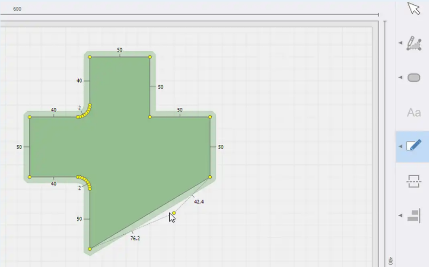 Optimierter Polygoneditor