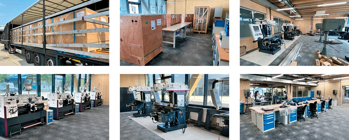 Maschinenlieferung Lehrwerkstätte